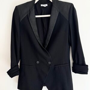 Helmut Lang Black Blazer Jacket Made in USA 90s Y2K Size 2 XXS XS